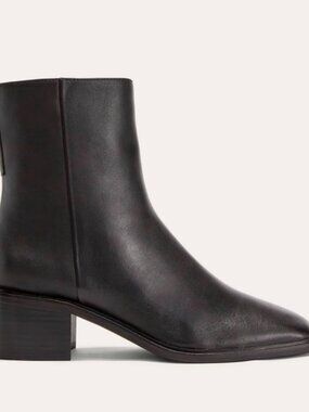 Everlane City Boot Black Nappa Leather Women's Size 7.5 NEW Minimalist *NOTES